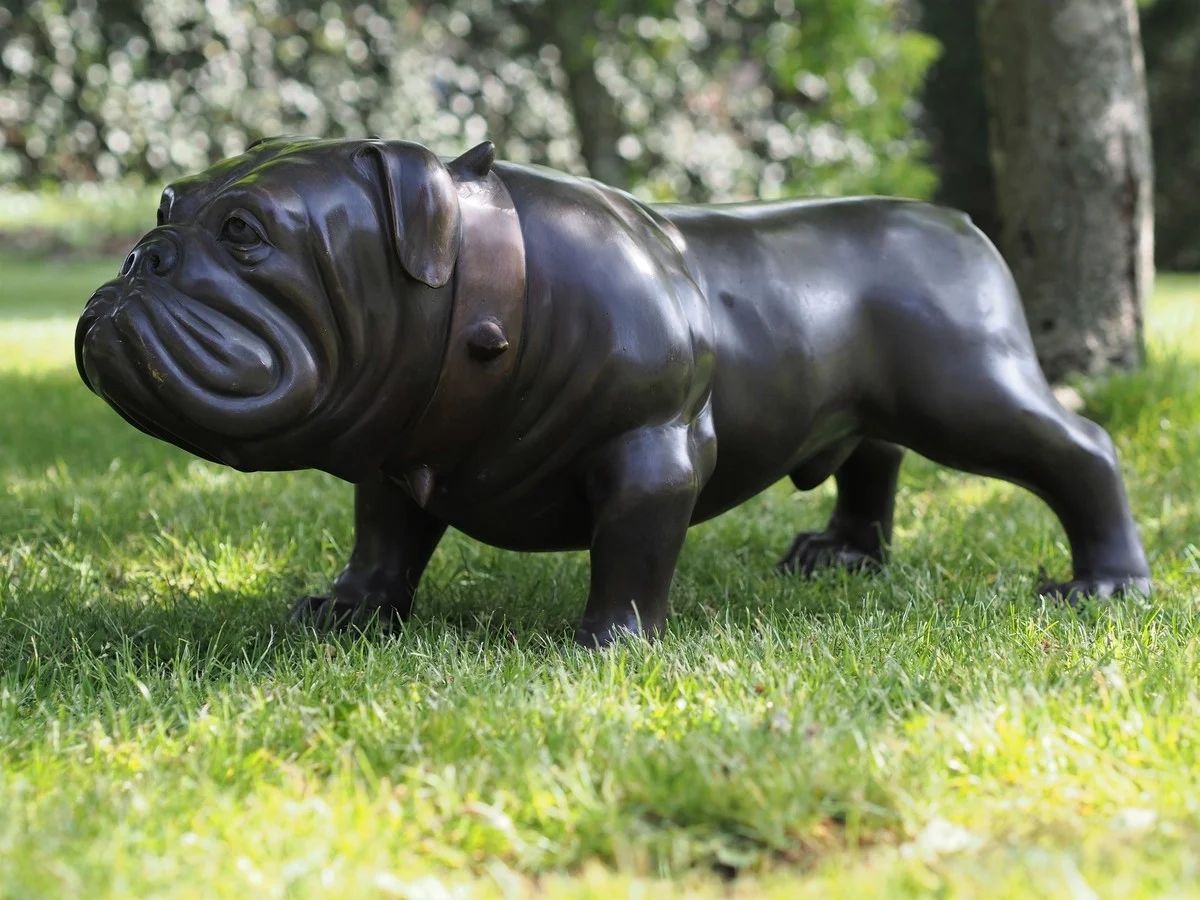 -Bronzefigur Bulldogge-