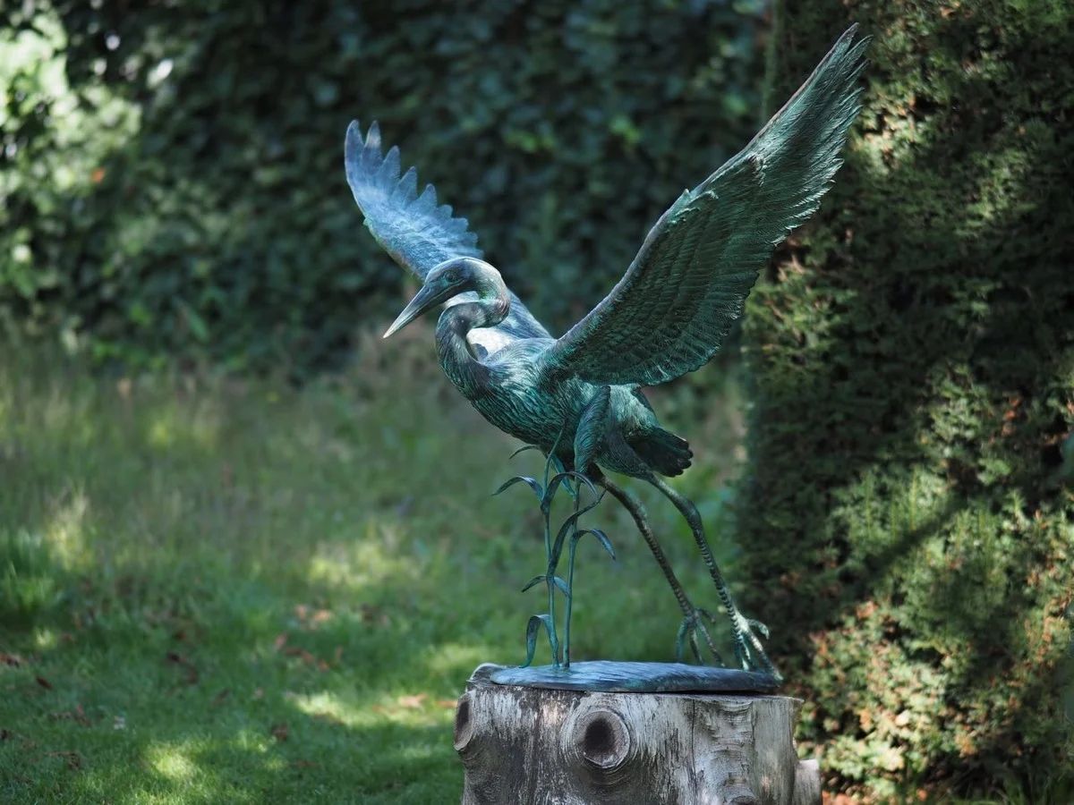 -Bronzefigur Fliegender Kranich- unter Bronze und Metall Figuren