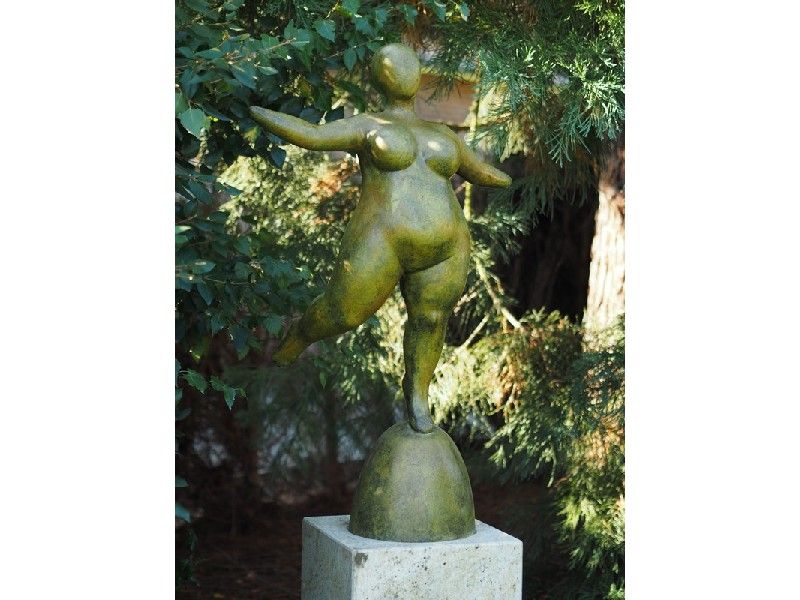 -Bronzefigur grosser Frauenakt Justitia-