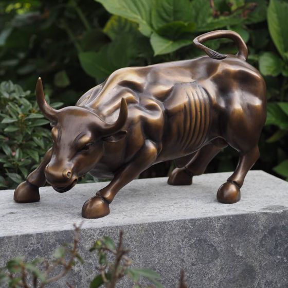 -Bronzefigur -Wall Street Bulle- unter Bronze und Metall Figuren