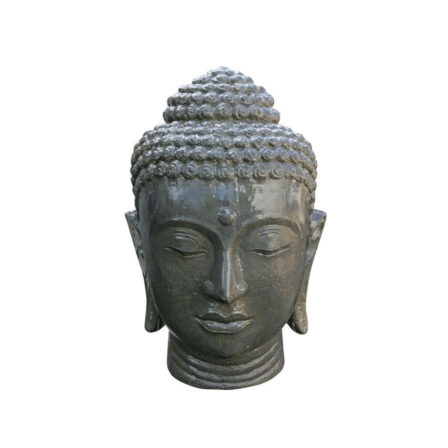 -Buddha-Kopf als Wasserspiel-