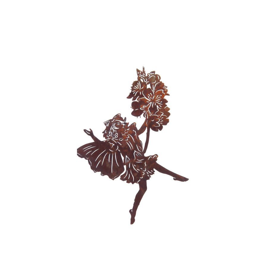-FLOWER FAIRY -Mandelblüte- Metall- rostig- unter Bronze und Metall Metall Rost