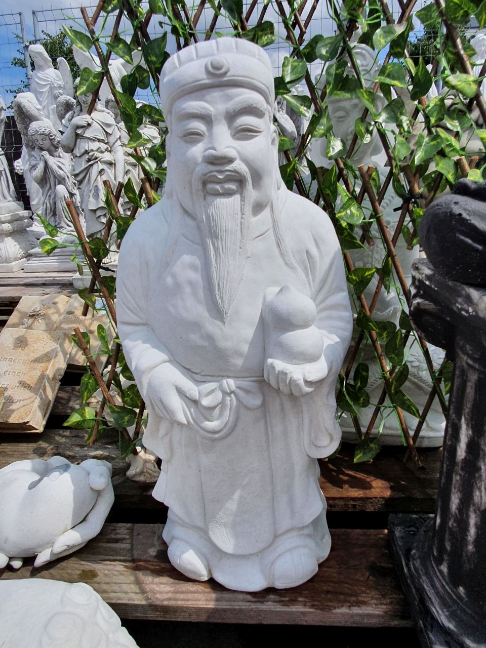 -Gartenfigur Asiatischer Mönch- verschiedene Farben- unter Statuen/Skulpturen Statuen