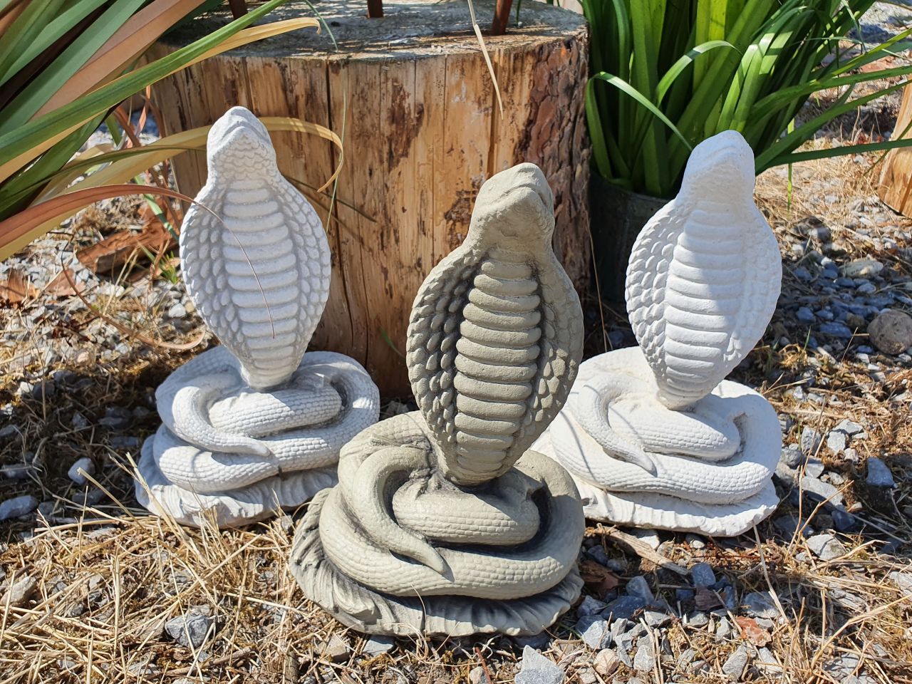 -Gartenfigur Cobra- klein- verschiedene Farben- unter Statuen/Skulpturen Tiere Sonstige Tiere