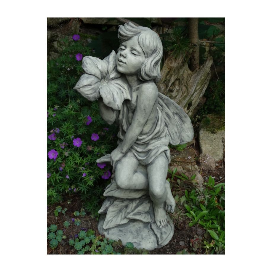 -Gartenfigur FLOWER FAIRY -Jasmin- Steinguss-
