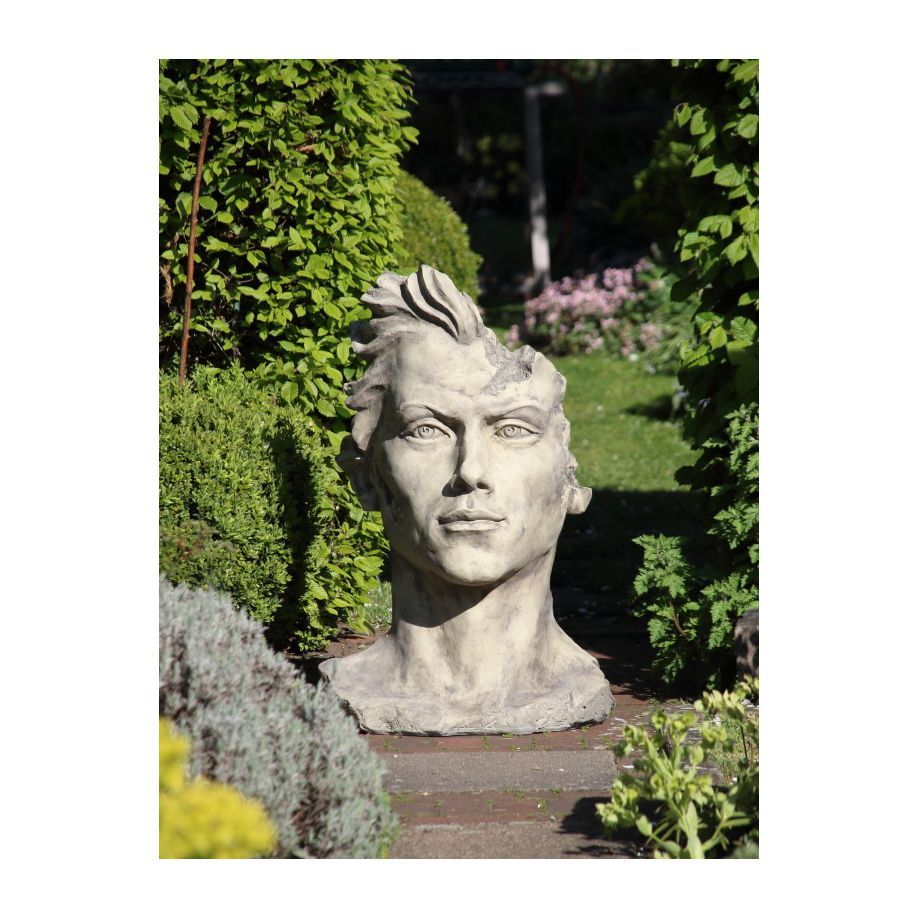 -Gartenfigur Gesicht -Mann- Antik- Medium - Original von Vidroflor-