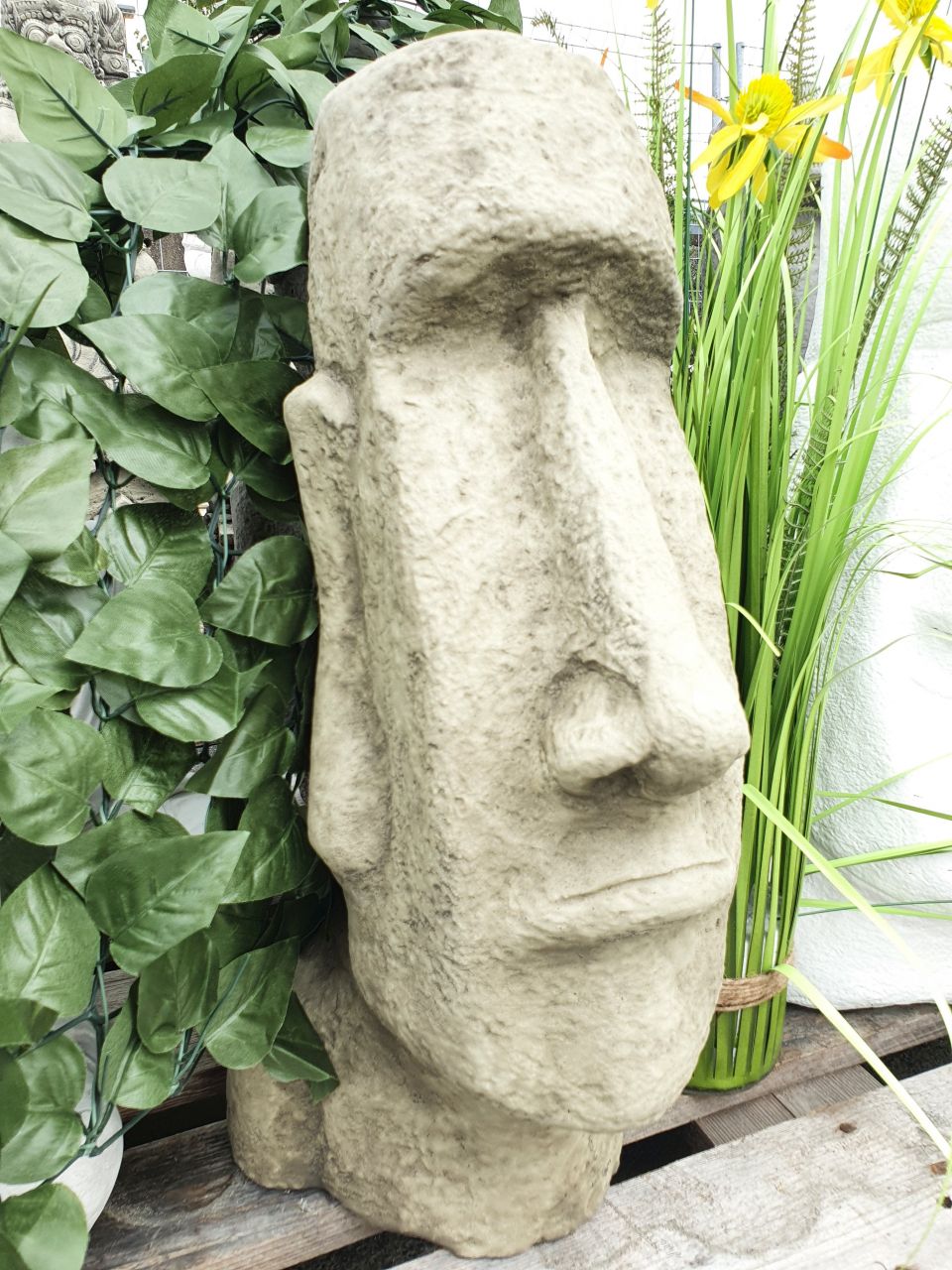 -Gartenfigur Moai medium- antik-