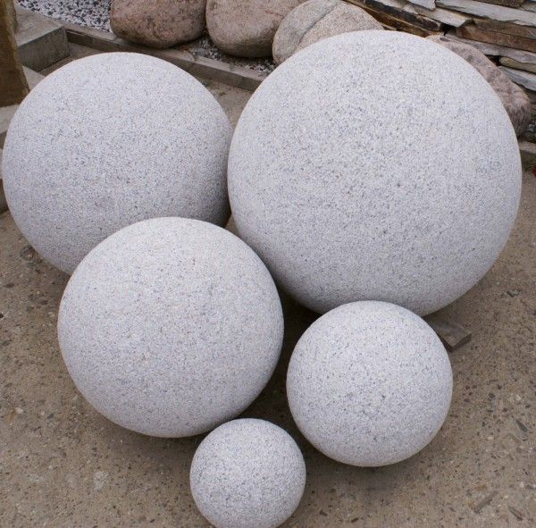 -Granit-Kugel grau 20er- gestockt- Wasserspiel Komplettset-