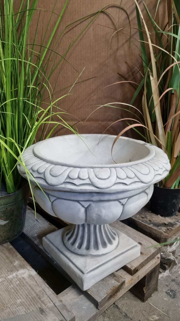 -Pflanzgefäss- Vase im griechischen Stil- antik grau-