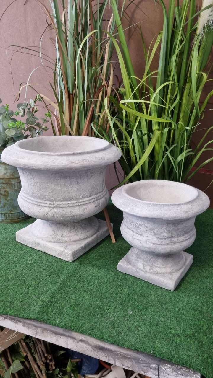 -Pflanzgefäss- Vase -Rustikal- verschiedene Grössen- antik grau- unter Rund um den Garten Pflanzgefäße