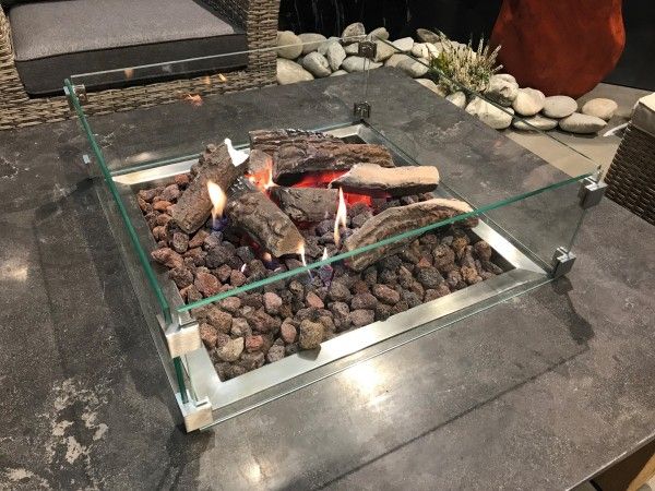 -Schutzglas für Feuertisch-Ätna-Pompeji-Fuego - unter Naturstein Feuertische und Zubehör