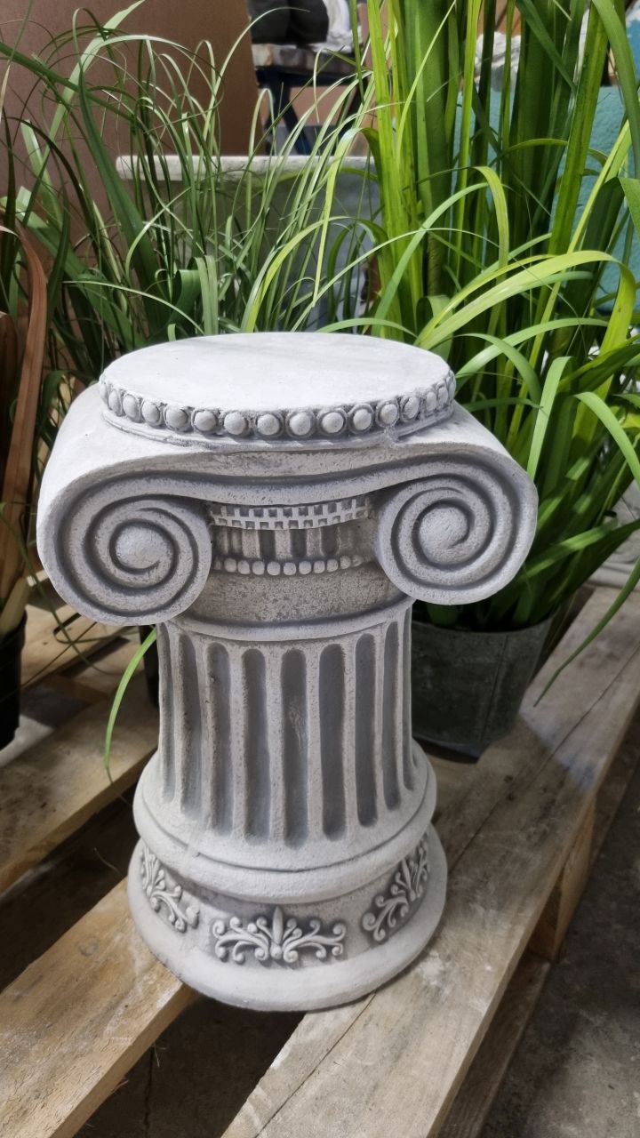 -Sockel- Säule für Figuren- -Athene- antik grau- unter Statuen/Skulpturen Säulen