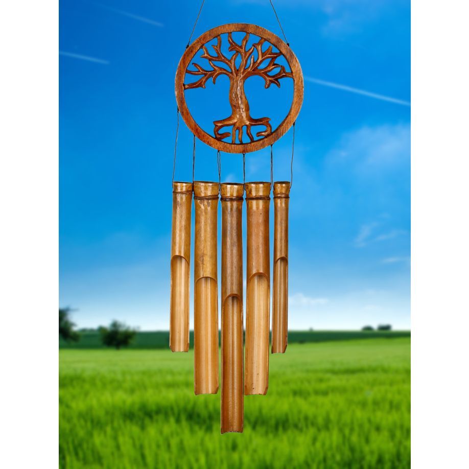 -Windspiel Tree of Life Bamboo Chime-