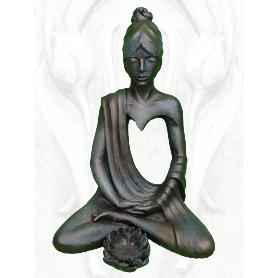 -Yoga Spirit -Anahata-Herzchakra- Bronze Optik - Original von Vidroflor-