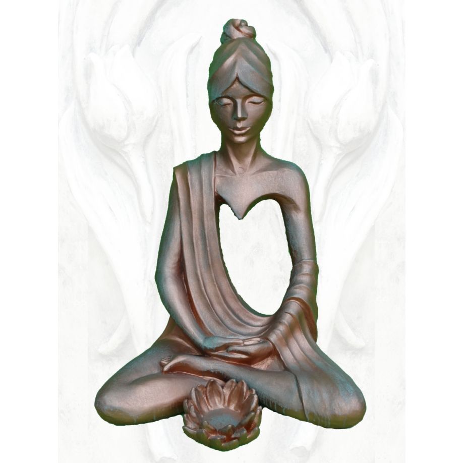 -Yoga Spirit -Anahata-Herzchakra- Kupfereffekt - Original von Vidroflor-