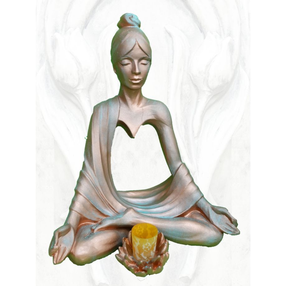 -Yoga Spirit -Sahasrara-Kronenchakra-Kupfereffekt - Original von Vidroflor-