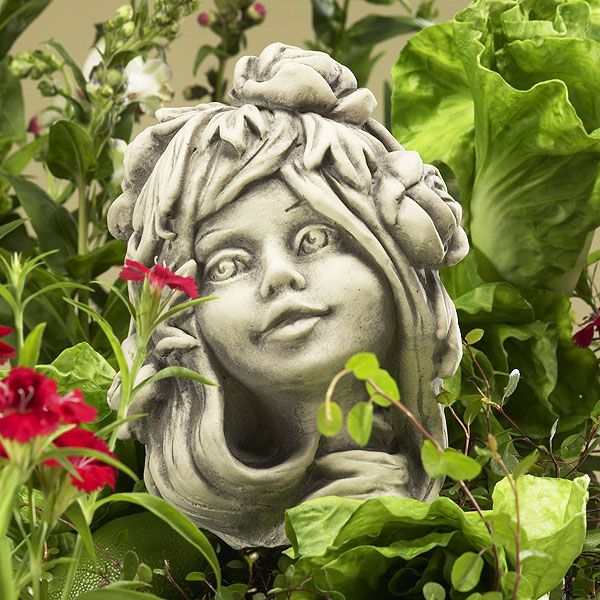 Blumenkind Trollblume- Betonguss inkl- Metallstab von Zauberblume unter Zauberblume Figuren