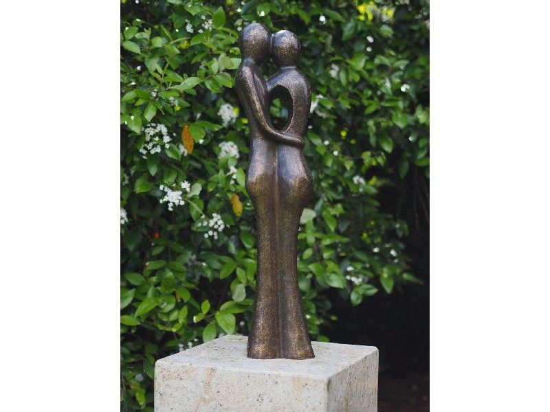 Bronzefigur Abstraktes Liebespaar gross