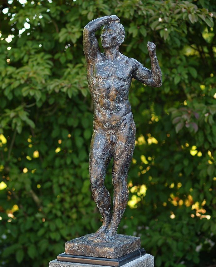 Bronzefigur Der nackte Mann von Rodin unter Bronze und Metall Figuren