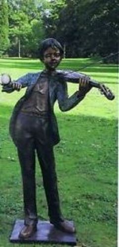 Bronzefigur Geigenspieler