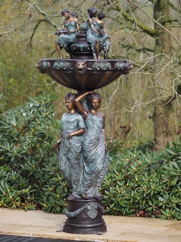 Brunnen mit 7 Frauen aus Bronze