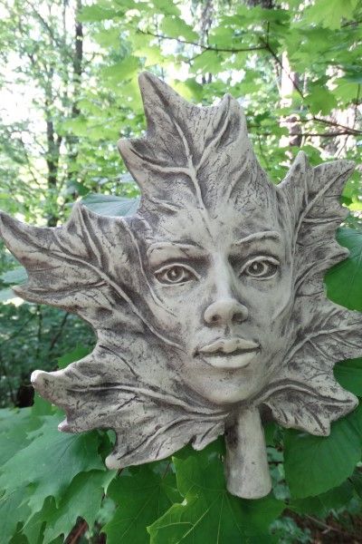 Gartenfigur Blatt AHORN- Steinguss - Original von Vidroflor