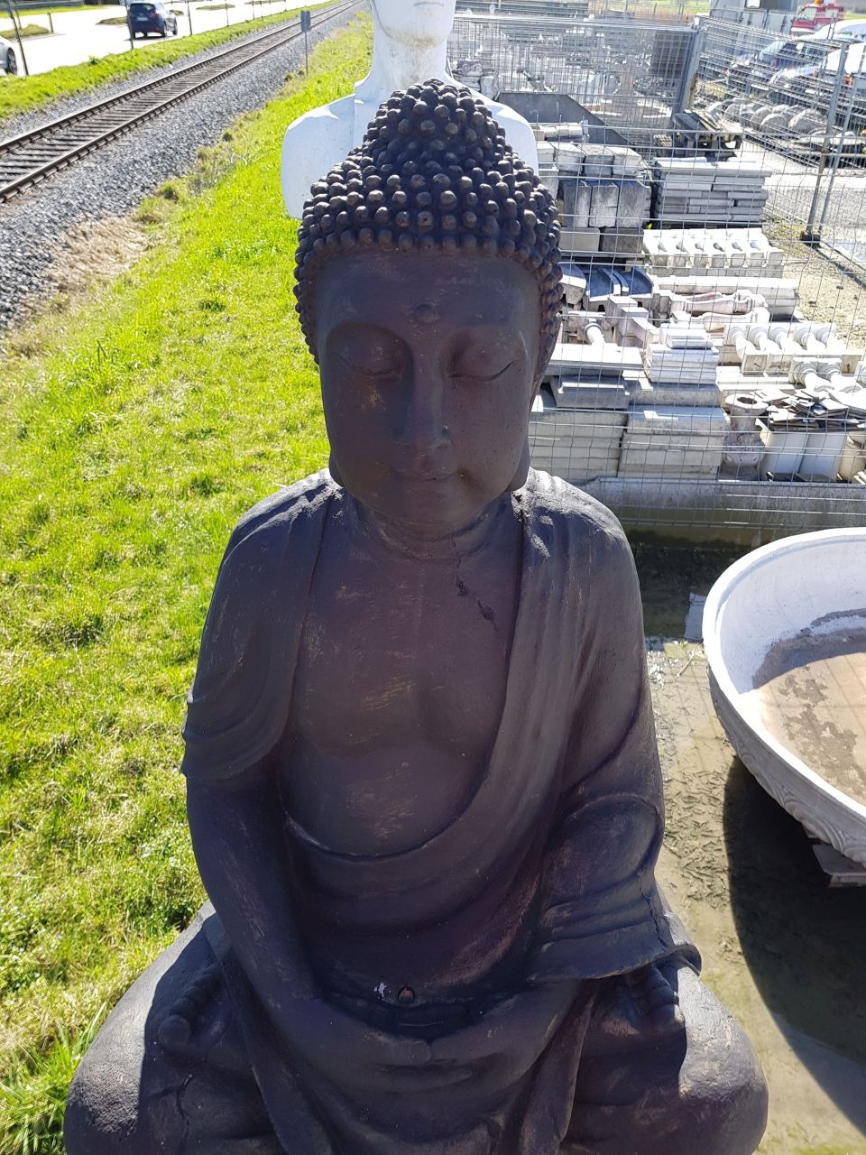 Gartenfigur Buddha XXL in verschiedenen Farben