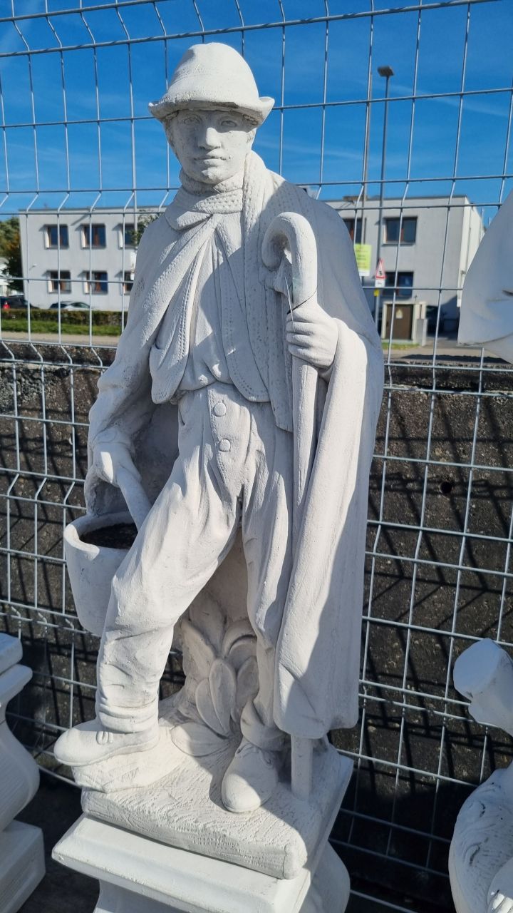 Gartenfigur Der Hirte- antik grau unter Statuen/Skulpturen Statuen