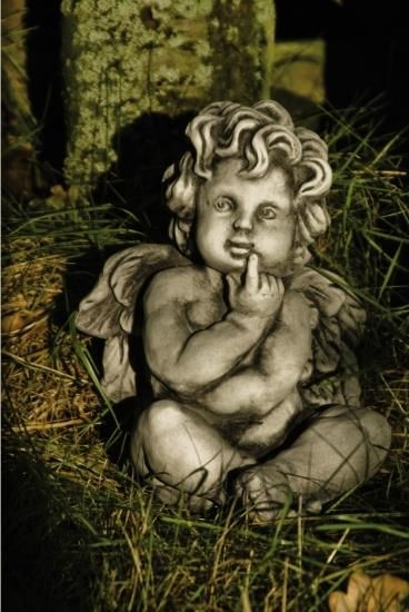 Gartenfigur Engel sitzend- IONEL Steinguss - Original von Vidroflor