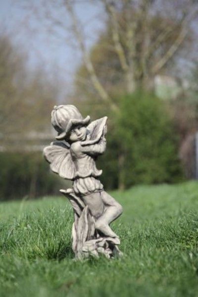 Gartenfigur FLOWER FAIRY Glockenblume- Steinguss - Original von Vidroflor