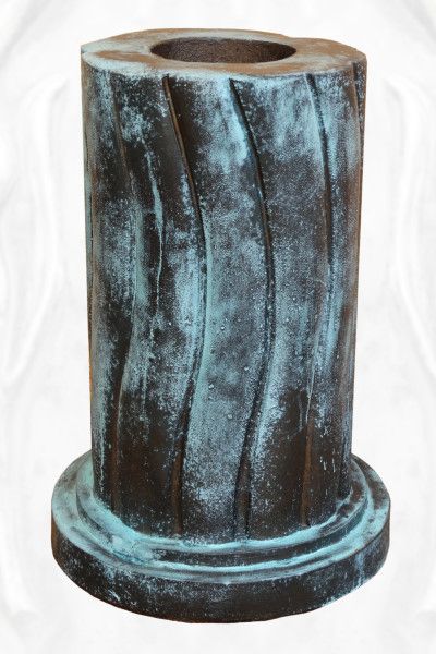 Gartenfigur geschwungene Säule- rund- Bronze Optik - Original von Vidroflor