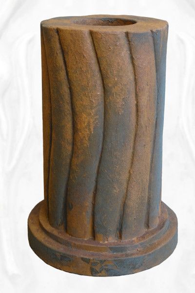 Gartenfigur geschwungene Säule- rund- Edition Oxid - Original von Vidroflor