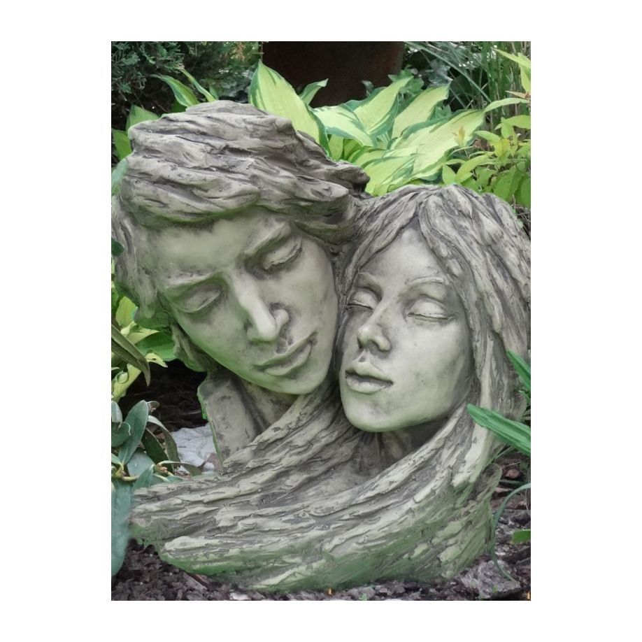Gartenfigur Gesichterpaar- Steinguss - Original von Vidroflor