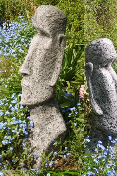 Gartenfigur MOAI- Kopf- (c) by Fiona Scott unter Vidroflor Fantasy