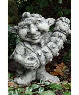 Gartenfigur Musiker-Troll Akkordeon - Original von Vidroflor