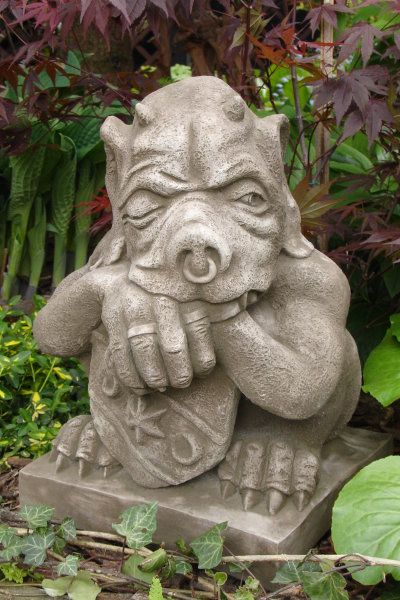 Gartenfigur SHIELD GARGOYLE gross (c) by Fiona Scott- Steinguss - Original von-