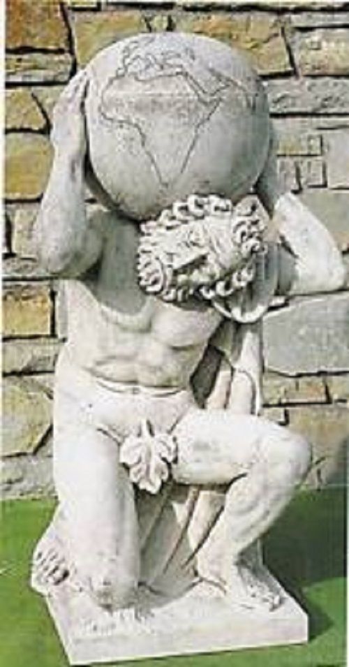Gartenfigur Statue Atlante- Made in Italy unter Statuen/Skulpturen Statuen