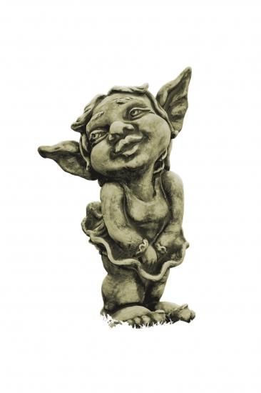 Gartenfigur Trollmädchen MALIN- Steinguss - Original von Vidroflor