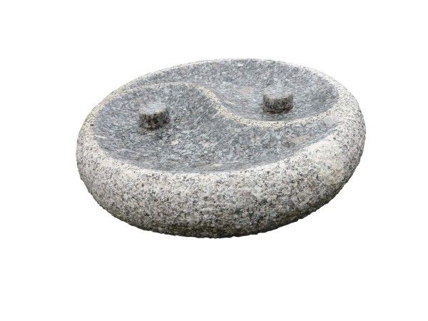 Granitvogeltränke Yin Yang- grau von Naturstein Geukes